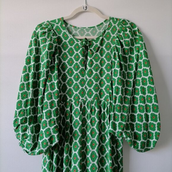 Green Geometric Maxi Dress - Picture 2 of 6